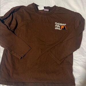 Zara Brown Long Sleeve Kids Tee